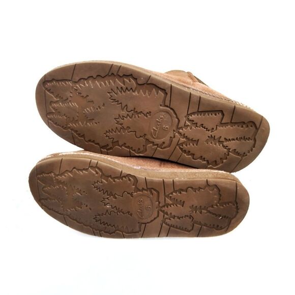 Clarks | Viola Sabra Suede Lambs Wool Lined Mid-calf Boots | 6 - Picture 12 of 14